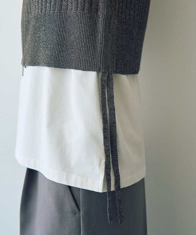 YECCA VECCA ZIPニットビスチェ Silver