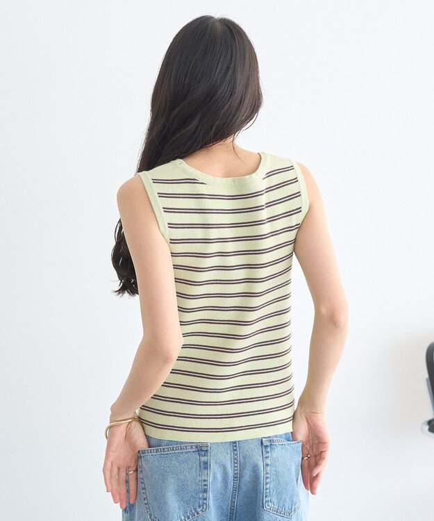 earth music&ecology ニットタンクトップ Pistachio