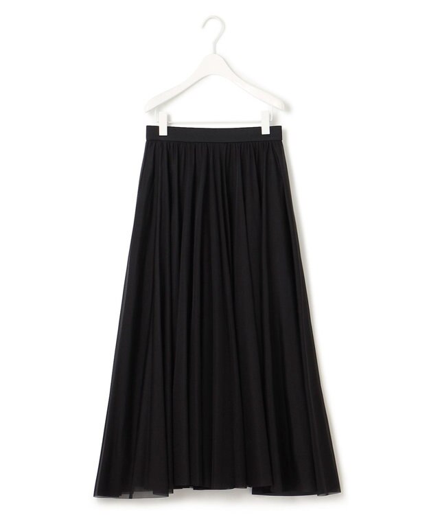 ICB 【洗える】ハイゲージチュール スカート ブラック系