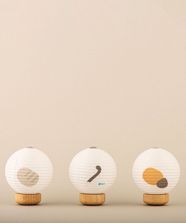 ちょうちん堂 【ころりどうぶつ】三毛猫 MIKE ちょうちん ライト ホワイト