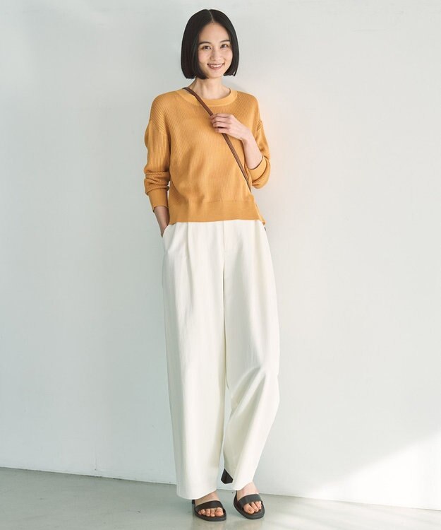 UNFILO タックワイドパンツ エクリュ