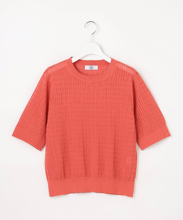 J.PRESS LADIES  Vis/Peスパーク クルーネック プルオーバー ブラッドオレンジ系