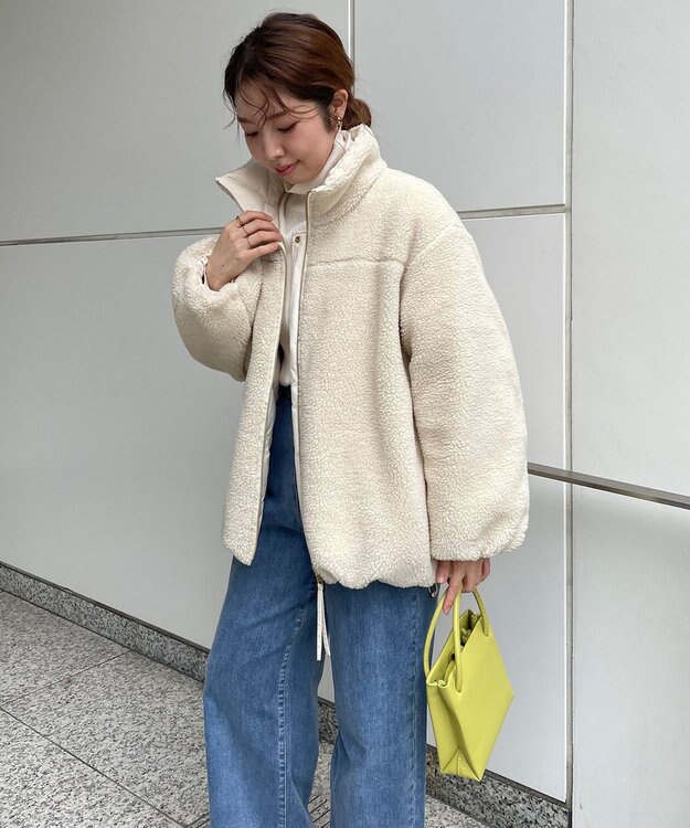 UNFILO 【TAION×UNFILO】リバーシブルボアダウン クリーム