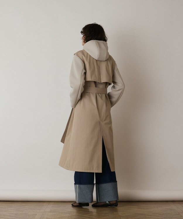 GRACE CONTINENTAL パーカーコンビトレンチ ベージュ