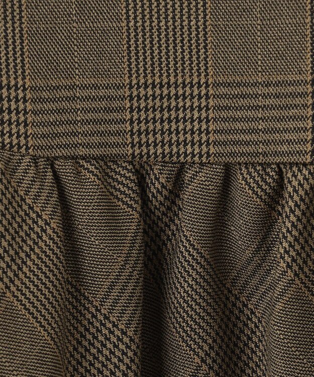 ANY KIDS チェックジャンパースカート ベージュチェック