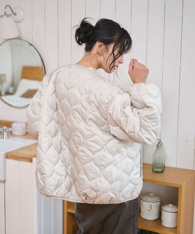 WEGO 【WEB限定/ 2025年秋冬新作】キルティングジャケット ベージュ