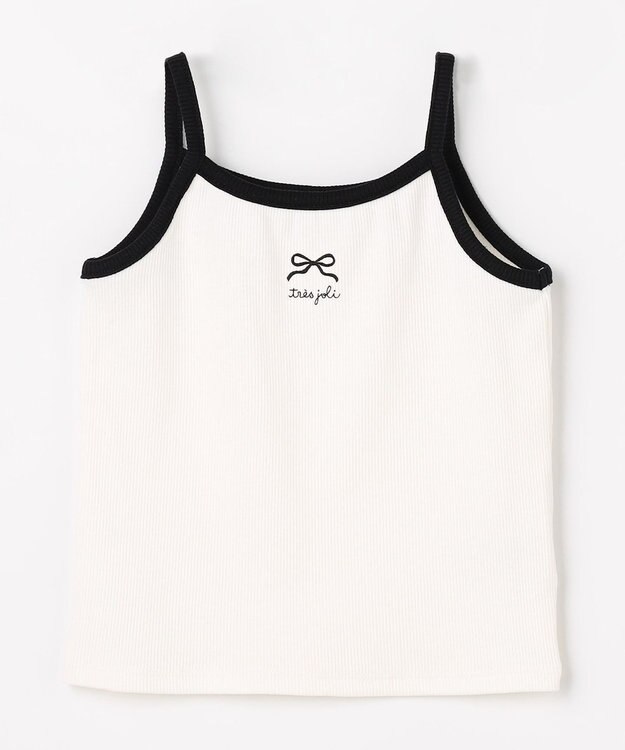 ANY KIDS テレコ キャミソール オフホワイト