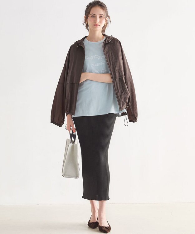 23区 L 【SLOW/一部店舗限定】ヴィンテージライク ロゴ Tシャツ サックスブルー系