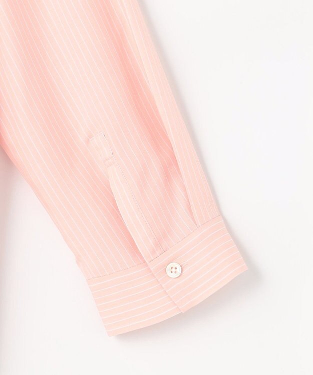 自由区 【カタログ掲載】ドレープブロードタック ブラウス ピンク×白ライン