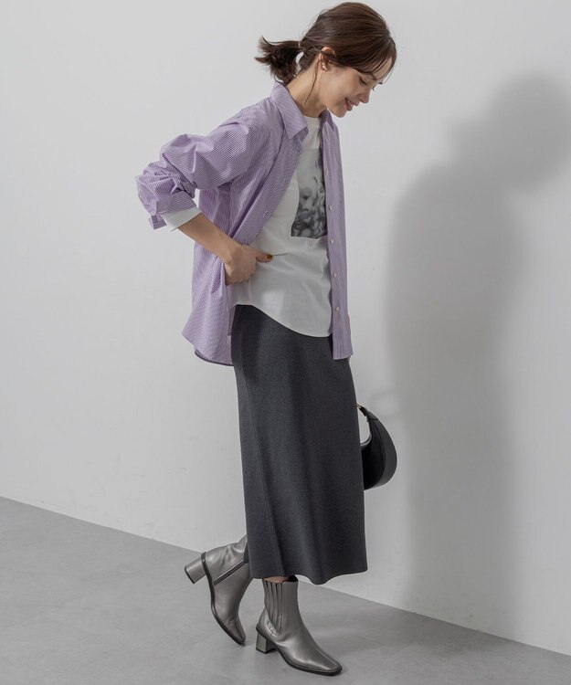 組曲 スクエアトゥショートブーツ シルバー系