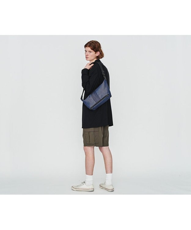 genten リデニム ボディバッグ ネイビー