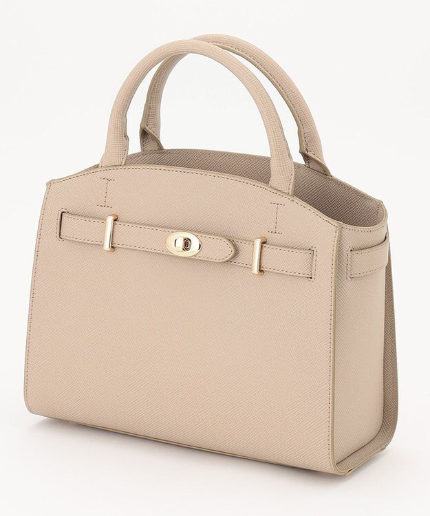 23区 オーバルキーベルト トートバッグ ベージュ系