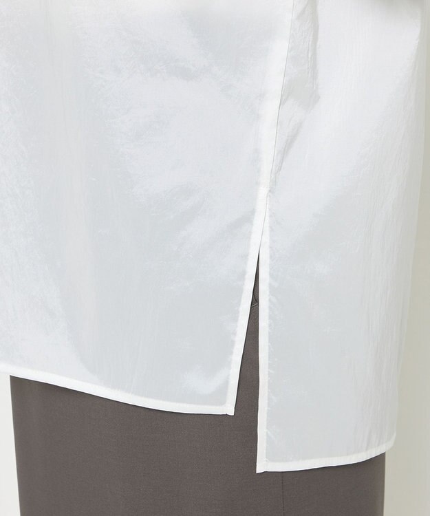 uncrave シルクライクタフタ ボウタイブラウス オフ