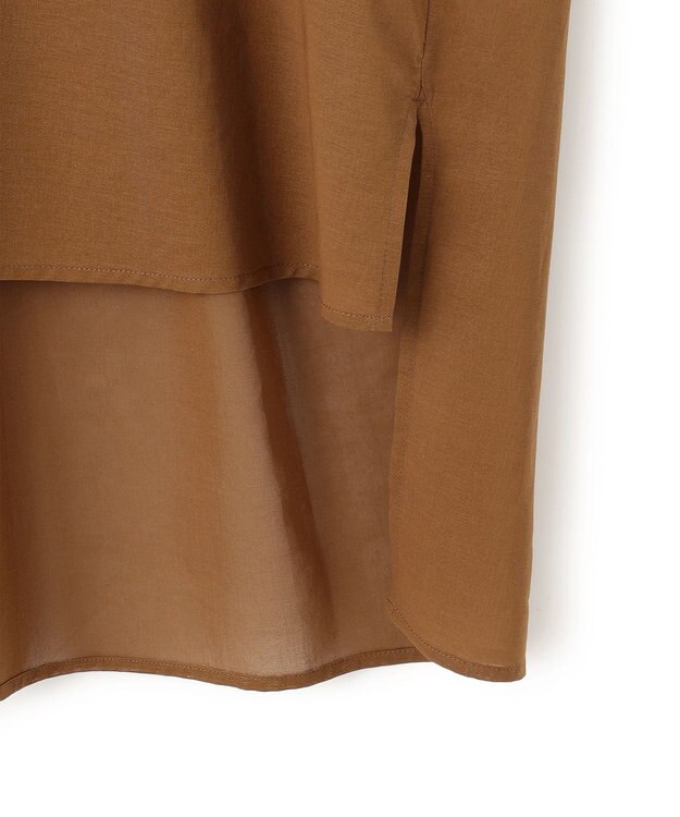 BEIGE， 【洗える・Oggi 10月号掲載】BAC / コットンビックポケットスタンドカラーシャツ Brown