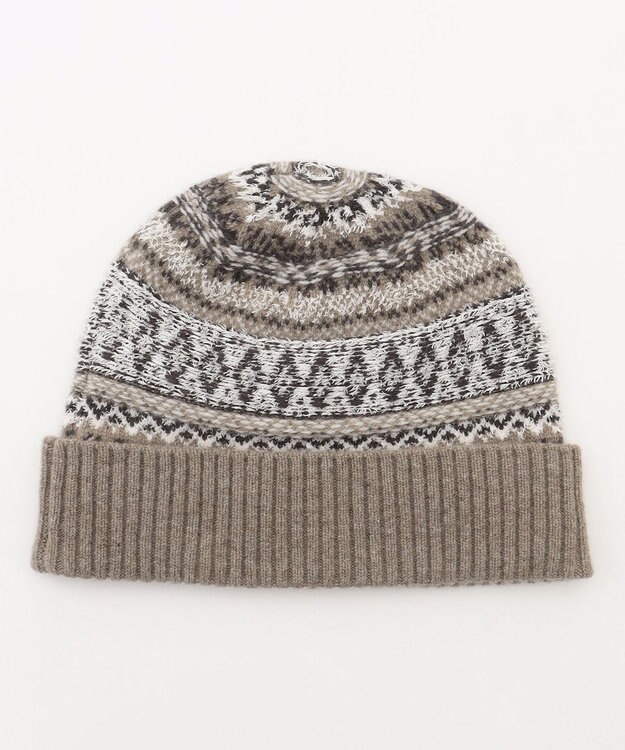 JOSEPH ABBOUD MOUNTAIN ラム×モールジャカード ニットキャップ アイボリー系7