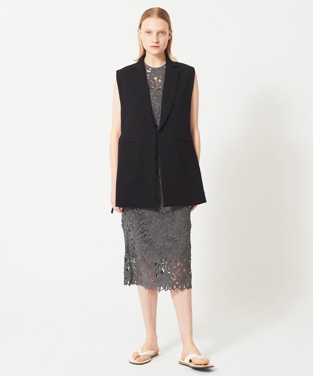 BEIGE， OAK / テーラードジレ Black