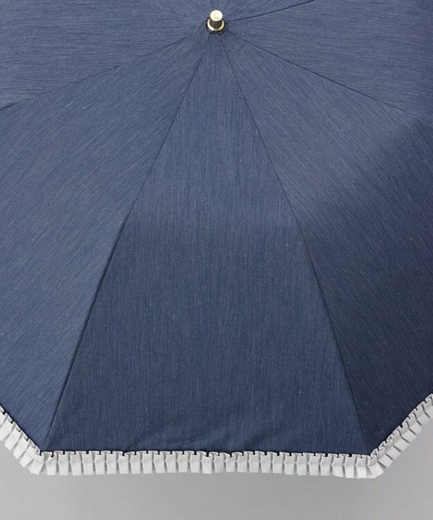 AURORA 【 BLAO（ブラオ）】ギャザーフリル晴雨兼用傘(折りたたみ傘) ネイビー