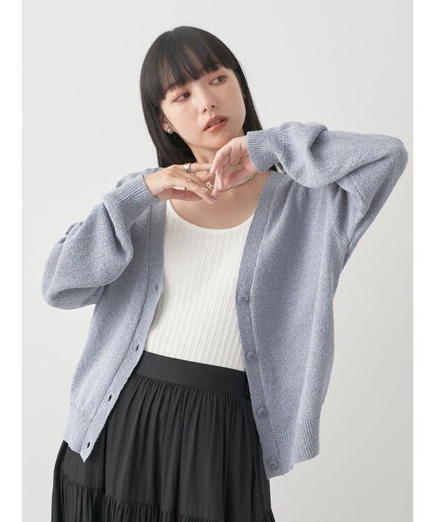 earth music&ecology ブークレＶネックカーディガン Blue