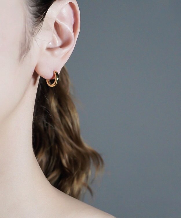 susui 【doughnut】フープピアス S (YGMRR)_片耳 イエローゴールド/ミラー