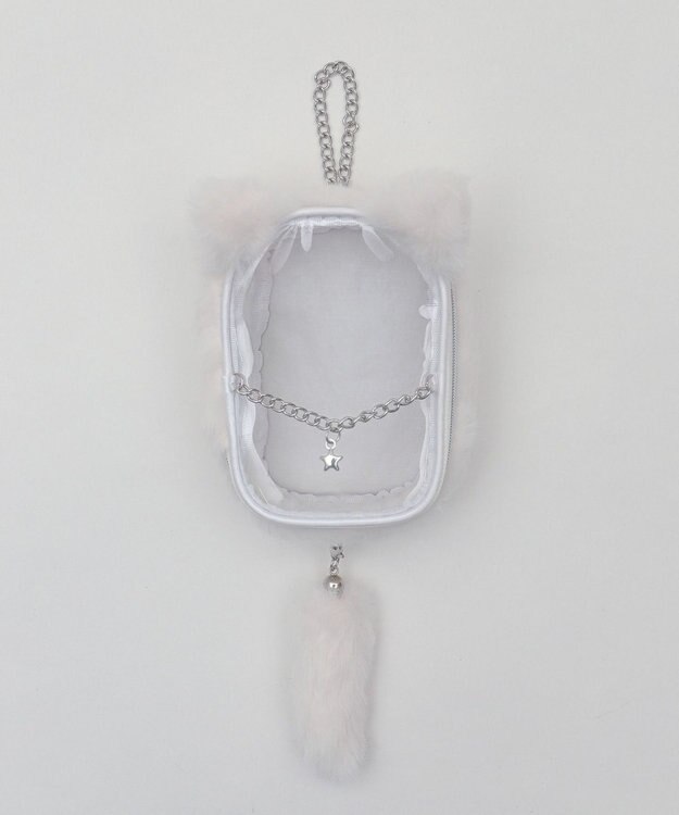 WEGO 【痛バ＆推し活グッズ】なりきりネコぬいポーチ ホワイト