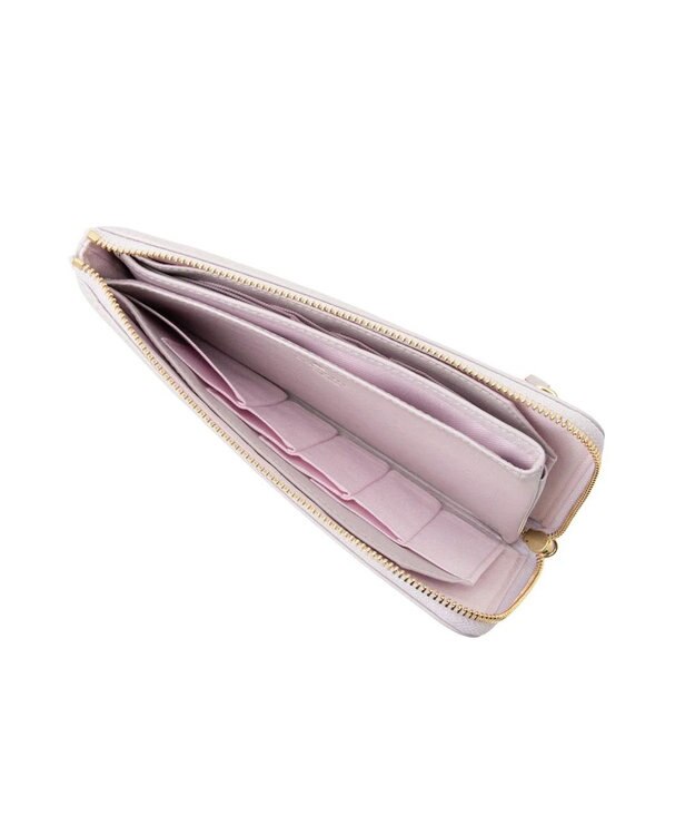 LANVIN en Bleu デクール 薄マチLファスナー長財布 ライトピンク