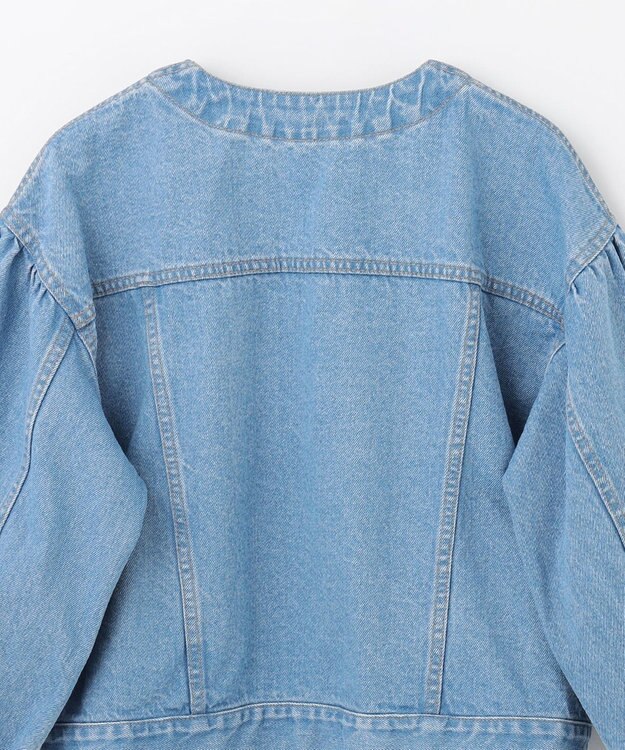 GRACE CONTINENTAL ノーカラーデニムジャケット インディゴ