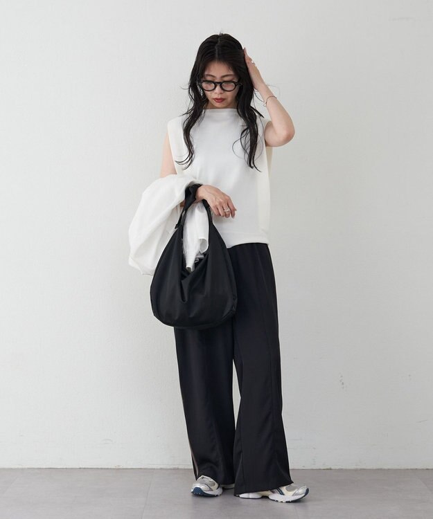 russet ラウンドビッグショルダーバッグ(CE-1292) Black2（シルバー金具）