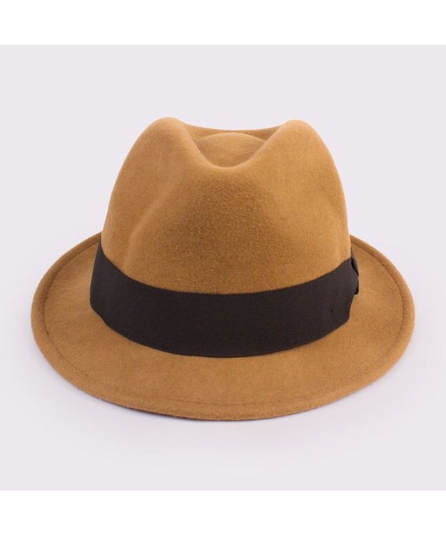 ATRENA 【UNISEX】グログラン巻きマニッシュ 中折れハット Lサイズ ベージュ