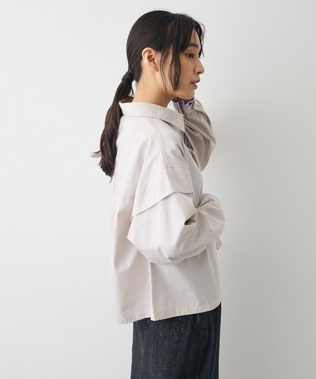 CRAFT STANDARD BOUTIQUE パネルデザインワイドシャツ Light Gray