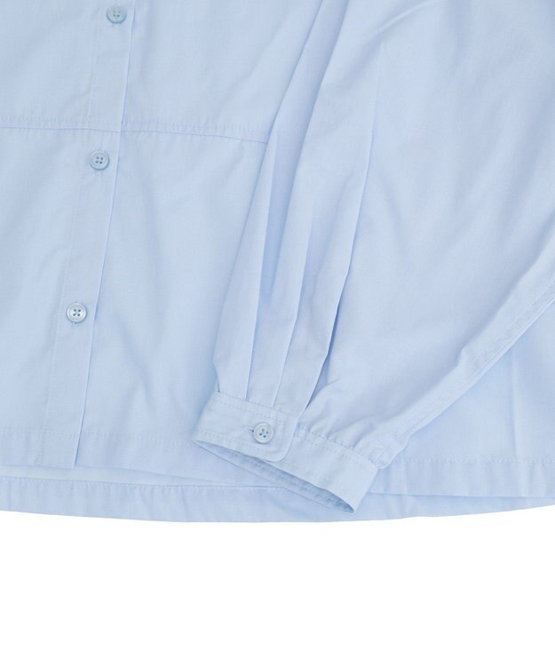 CRAFT STANDARD BOUTIQUE パネルデザインワイドシャツ Sax