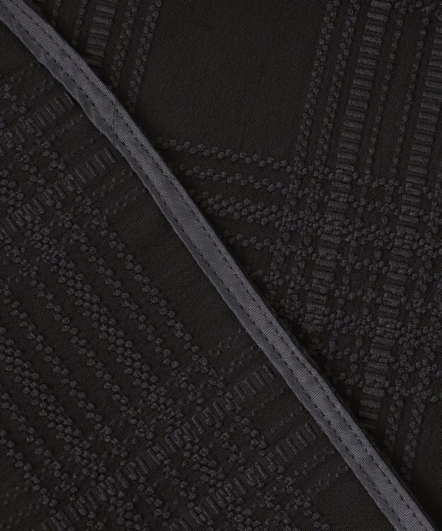 ICB 【日本製・洗える】SASHIKO CHECK シャツ ブラック系