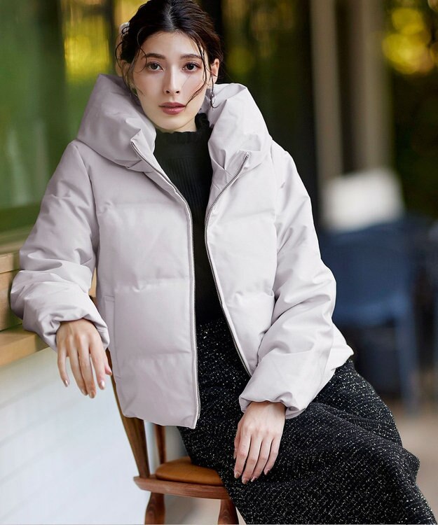 Tiaclasse ラメツイードAラインフレアスカート ブラック