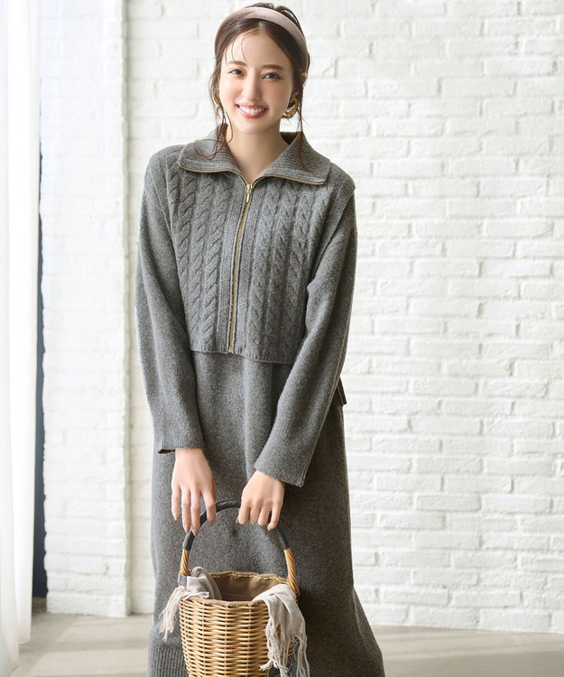 ◆新品未使用◆エニシス anysis ケーブルベストSET ニット ワンピース 2WAY】ケーブルベストSETニット ワンピース / ANY SIS | ファッション