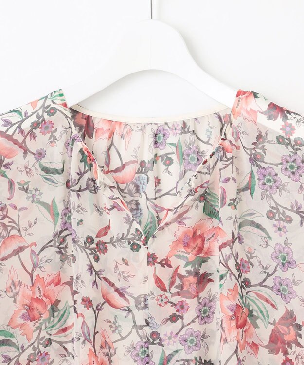 自由区 L 【カタログ掲載・洗える】マラケシュフラワープリント ブラウス マルチ