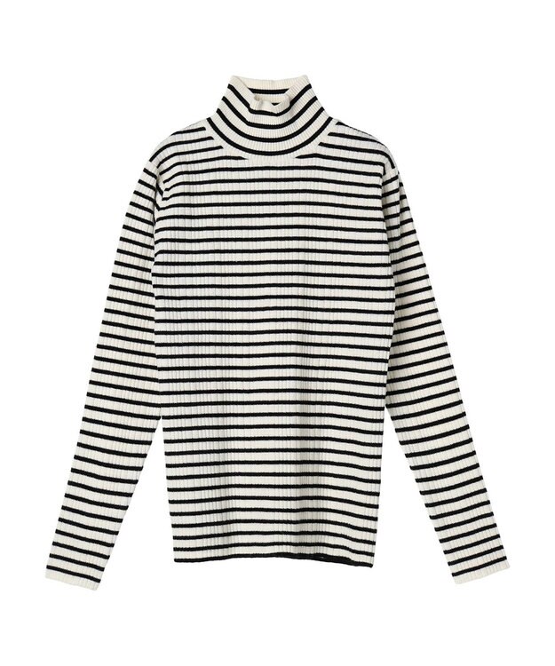 Green Parks ボーダーアソートモックネックニットプルオーバー B