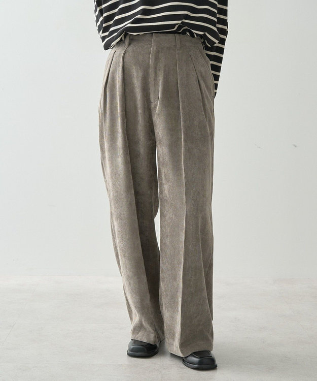 AMERICAN HOLIC コーデュロイタックワイドパンツ Mocha