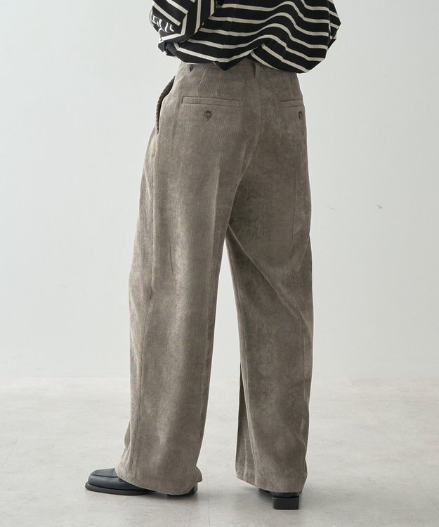 AMERICAN HOLIC コーデュロイタックワイドパンツ Mocha