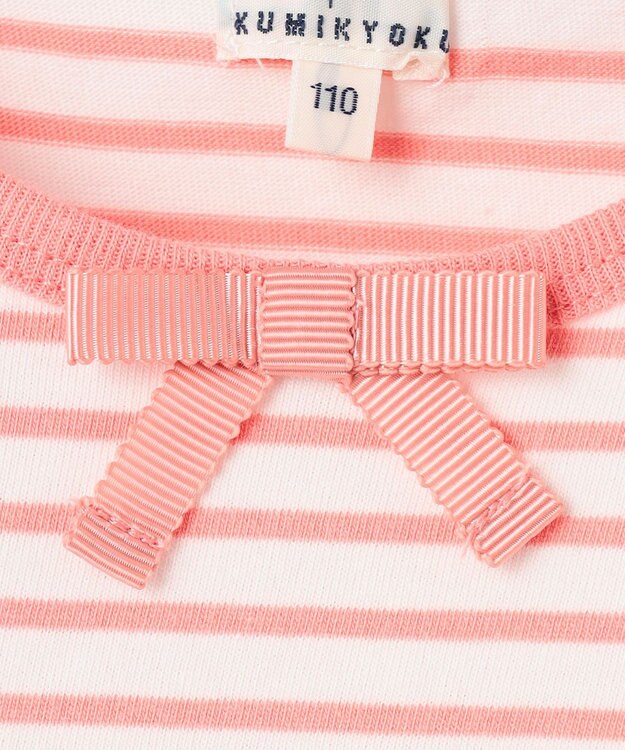 組曲 KIDS 【UVケア】【110-140㎝】マリンボーダー チュニック コーラル