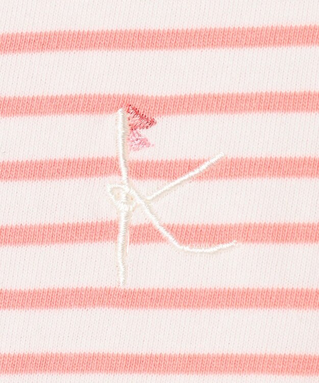 組曲 KIDS 【UVケア】【110-140㎝】マリンボーダー チュニック コーラル