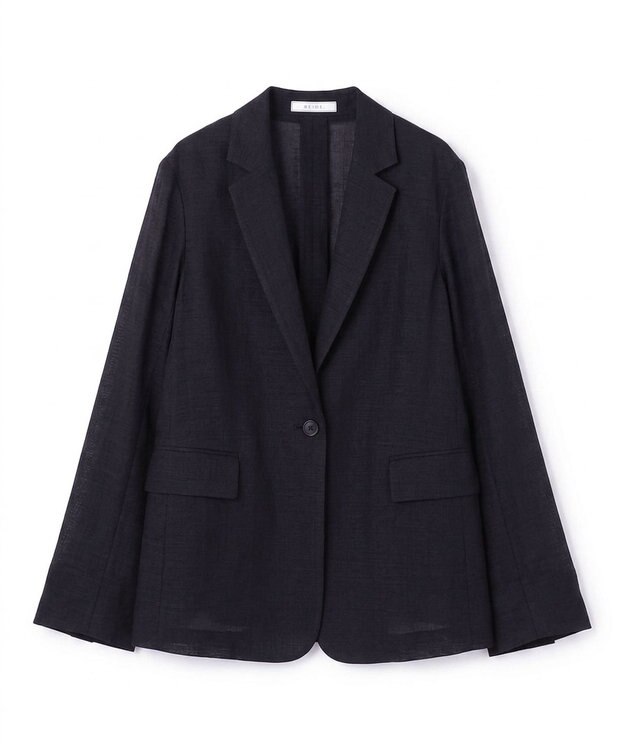 BEIGE， MOYE / シアーウール テーラードジャケット Navy