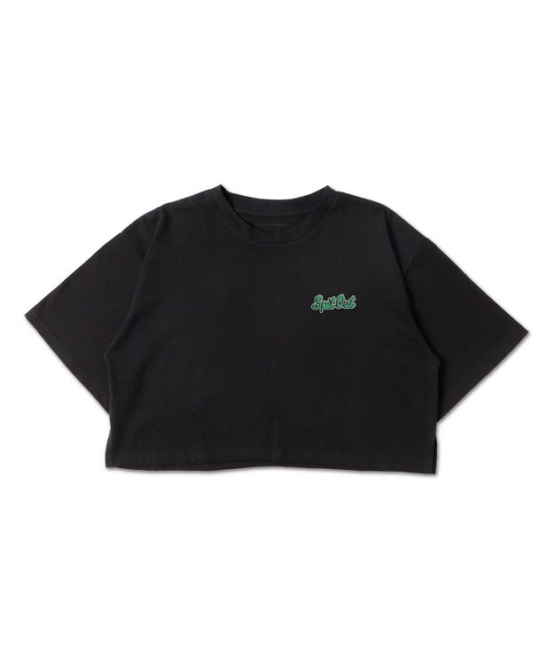 WEGO イラストモチーフグラフィックショートT ブラック