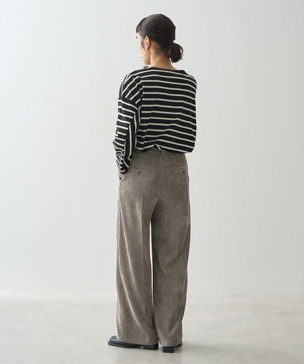 AMERICAN HOLIC コーデュロイタックワイドパンツ Mocha