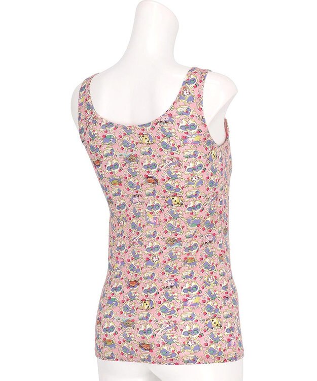 tsumori chisato SLEEP ツモリチサト インナー ベア天竺素材(身生地) パッド付き ノースリーブ タンクトップ レディース UCX563 /ワコール ピンク