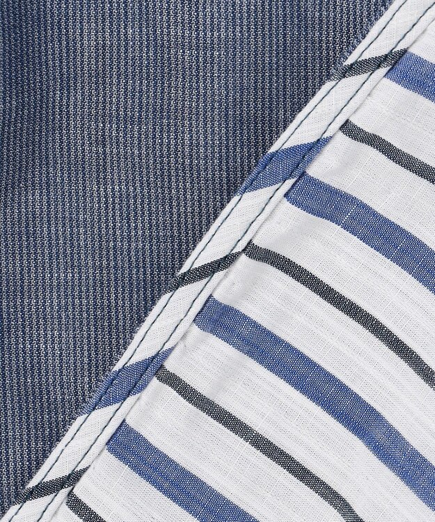 JOSEPH ABBOUD 【キングサイズ・2WAY】 リバーシブルシャツ サックスブルー系