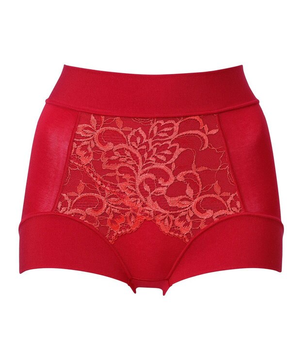 BRADELIS New York 【BRADELIS NewYork peace】綿混フィットレースショーツ25 深め 補正下着 ヒップアップ 美尻 ルージュ