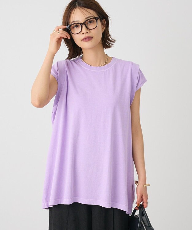 CRAFT STANDARD BOUTIQUE レイヤード風ピグメントカットチュニック Lavender