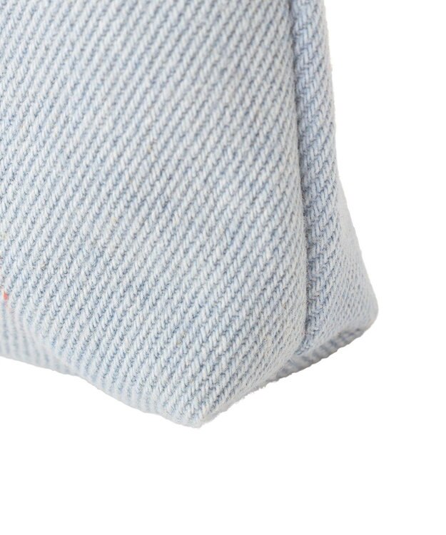 Maison de FLEUR ラインストーンデニムポーチ Light Blue