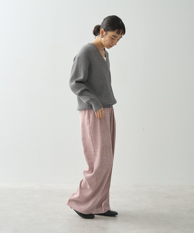 AMERICAN HOLIC コーデュロイタックワイドパンツ Pink