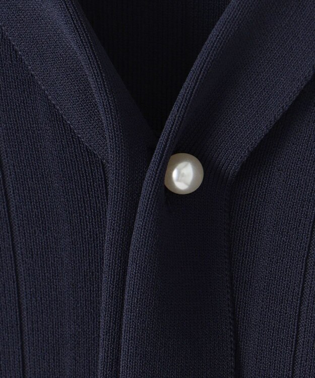 ANY SIS 【UVケア】ボウタイフレアスリーブ ニット ネイビー