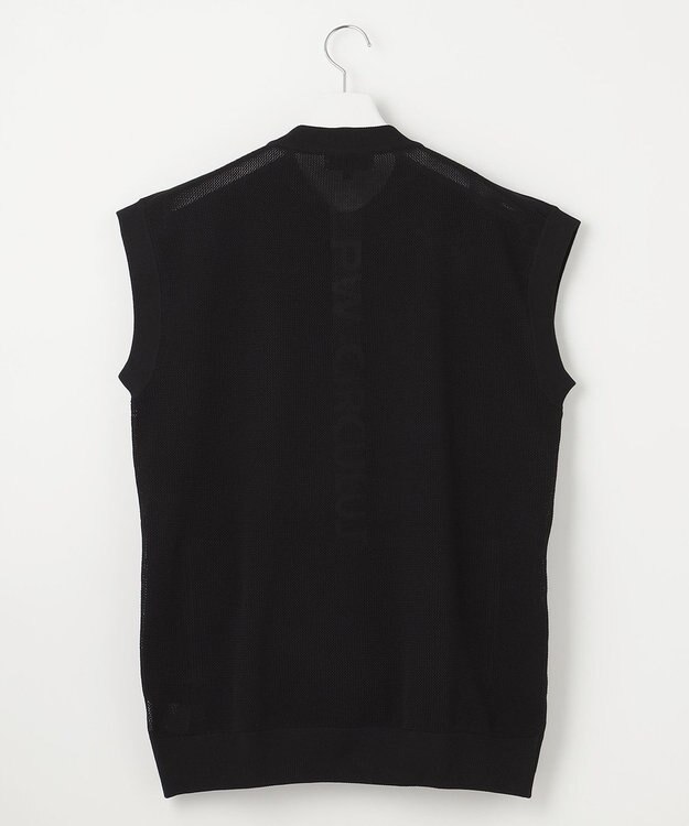 PW CIRCULUS 【MEN】バッグメッシュ ニットベスト ブラック系